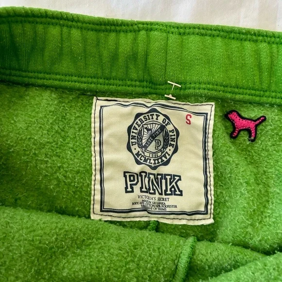 VS PINK Y2K Green Fleece shorts - Picture 4 of 4